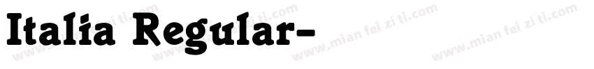 Italia Regular字体转换